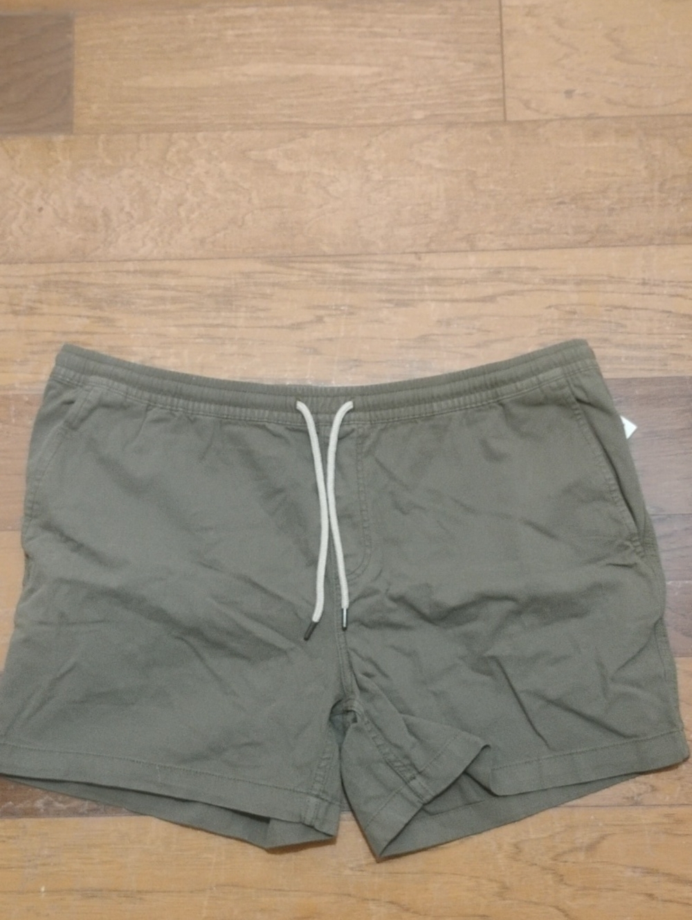Goodthreads Olive Swim Trunks with White Drawstring